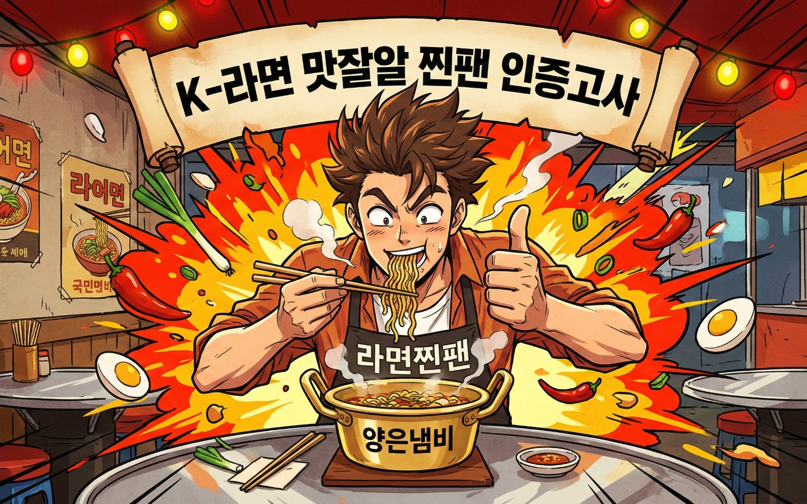 K-라면 맛있는 찐빵 인증 테스트